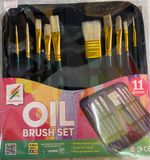  Bộ 10 cây cọ vẽ màu dầu tặng túi đựng cọ-Colormate 