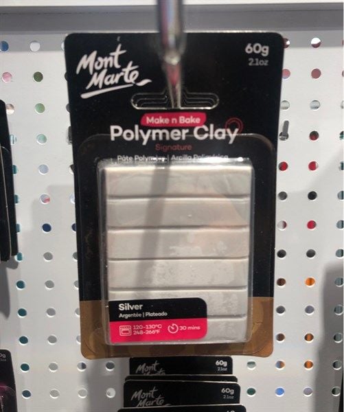  Đất Sét Polymer MM Make n Bake 60g - Silver 