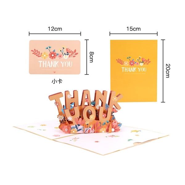  Thiệp 3D Thank You 