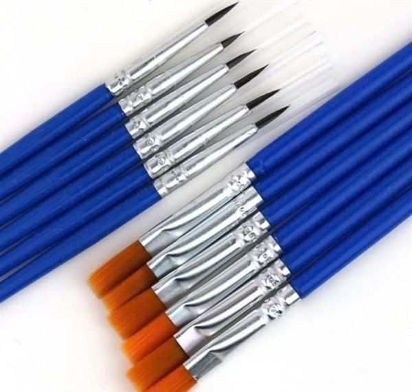  Bộ 6 cây cọ vẽ màu nước đầu nhọn 