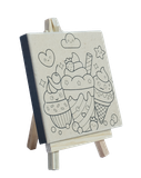  Mini Wood Canvas With Easel 11x11cm-Colormate 