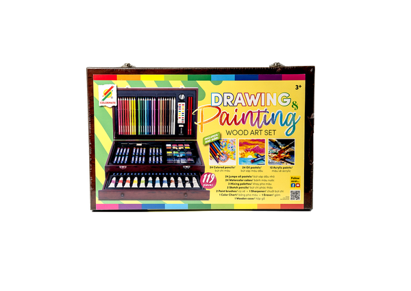  Bộ Màu Vẽ Hộp Gỗ Ms-119w-Colormate 