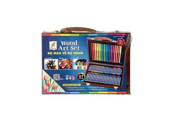  Bộ màu vẽ hộp gỗ cao cấp MS-67W -Colormate 