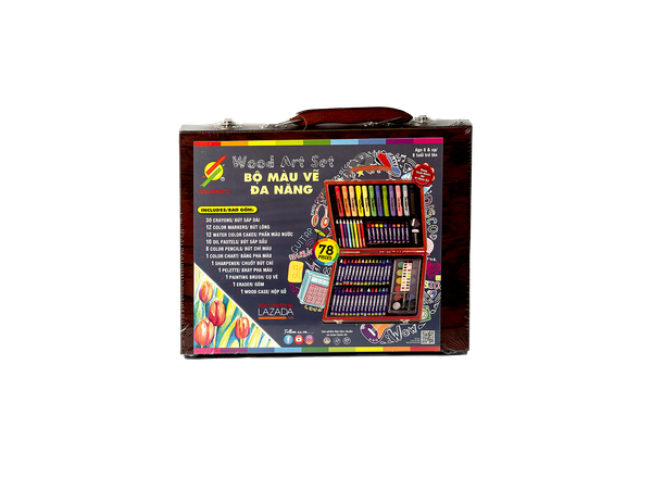  Bộ Màu Vẽ Hộp Gỗ MS-78W-Colormate 