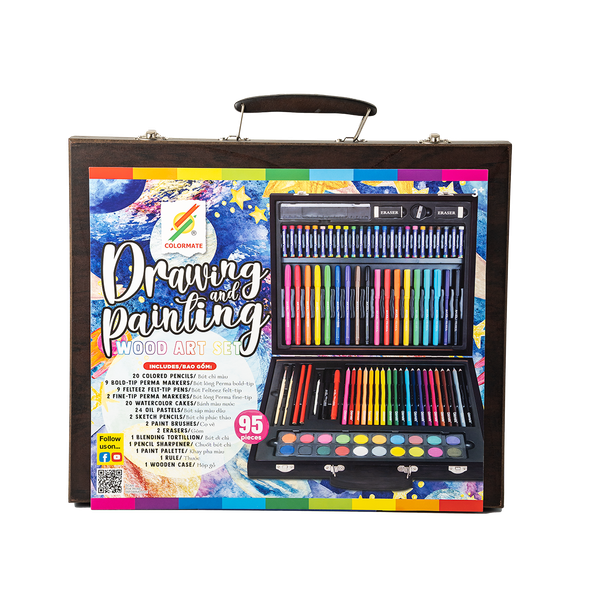  Bộ Màu Vẽ Hộp Gỗ M95-Colormate 