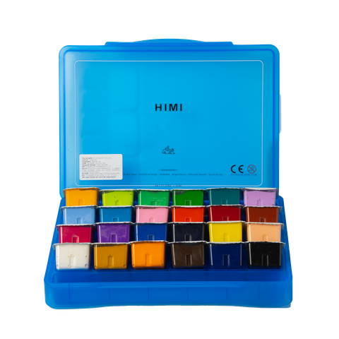 HIMI 24 Colors 30ml Gouache Paint Set Blue Packaging