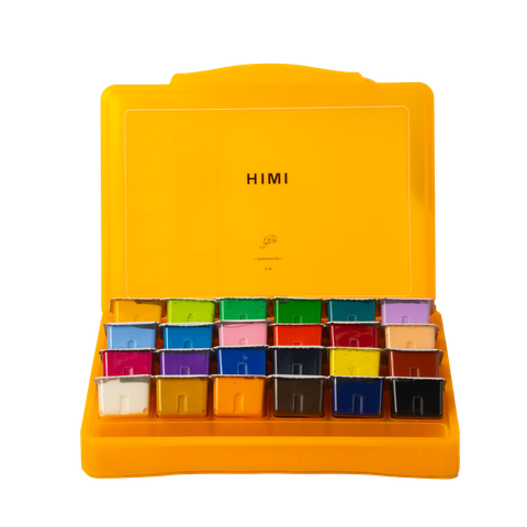 HIMI 24 Colors 30ml Gouache Paint Set Orange Packaging