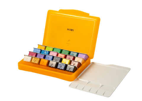 HIMI 24 Colors 30ml Gouache Paint Set Orange Packaging