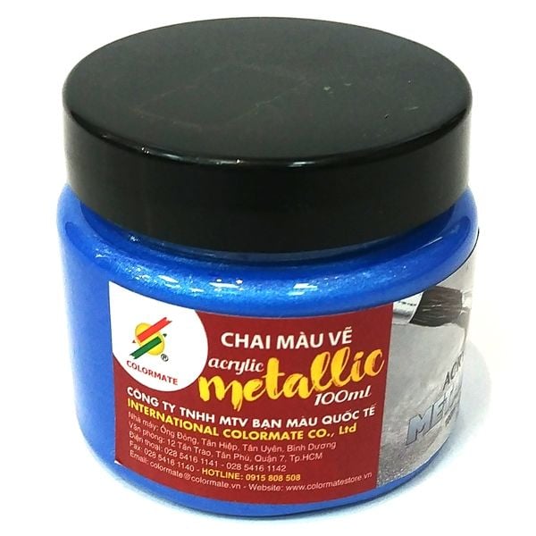  Chai màu vẽ Acrylic Metalic 100ml-Colormate 