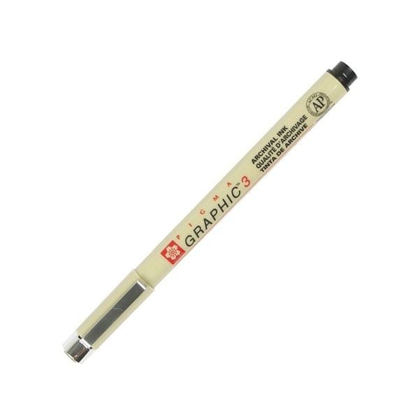  Bút đồ họa Pigma Graphic 3 Màu Đen 