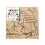  Canvas Gỗ Tô Màu 8x8 kèm dây màu và cọ (wooden painting canvas)-Colormate 