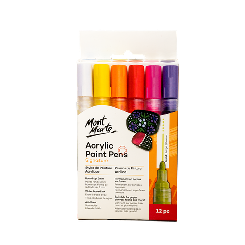 MM Acrylic Paint Pens Fine Tip 12pcm