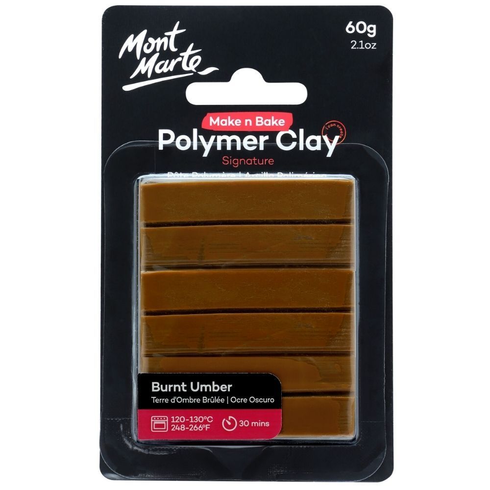M.M. Make n Bake Polymer Clay Burnt Umber Colormate Art & Craft