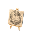  Mini Wood Canvas With Easel 11x11cm-Colormate 