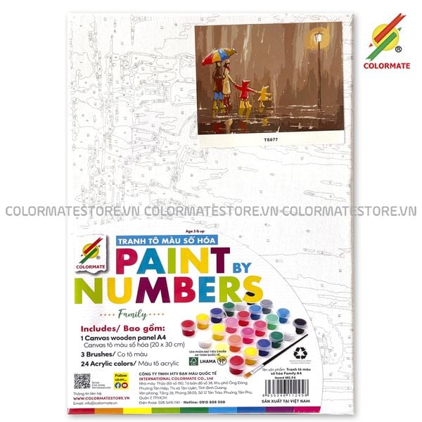  Tranh Tô Màu Số Hóa FAMILY A4-Colormate 