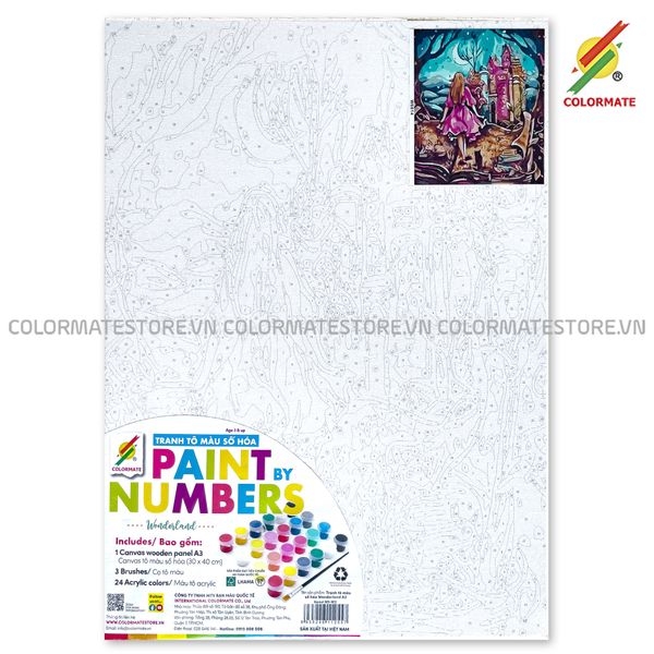  Tranh Tô Màu Số Hóa WONDERLAND A3-Colormate 