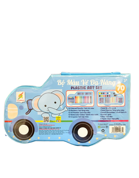  Bộ Màu Vẽ Hộp Nhựa Cao Cấp 70 Chi Tiết-Colormate 