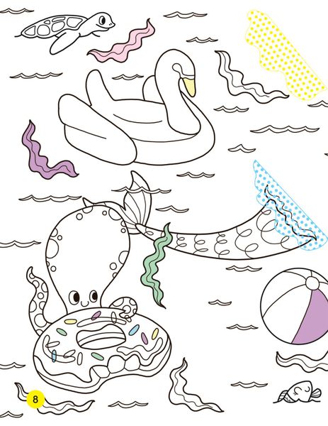  Tô màu và dựng hình 3D - Nàng tiên cá 