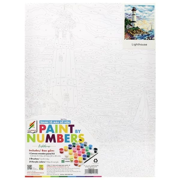  Tranh tô màu số hoá Lighthouse A3-Colormate 