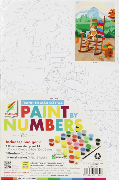  Tranh Tô Màu Số Hoá Cat A4-Colormate 