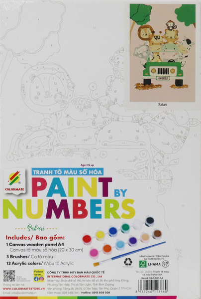  Tranh Tô Màu Số Hóa SAFARI A4-Colormate 