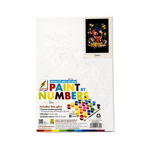  Tranh Tô Màu Số Hoá DEER A4 