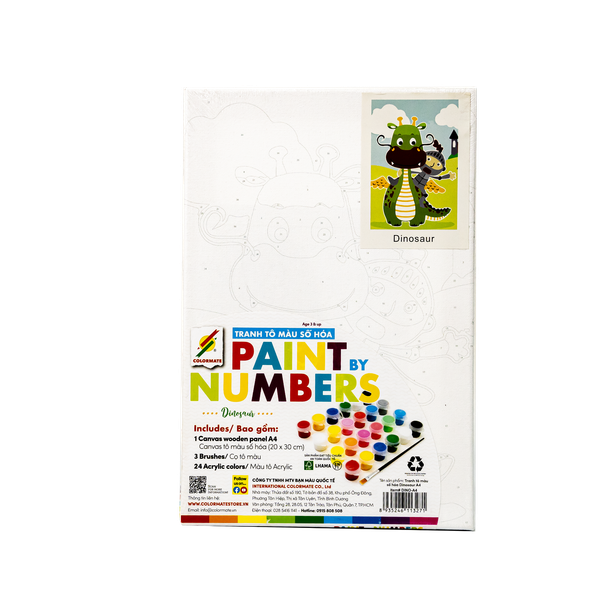  Tranh Tô Màu Số Hoá DINOSAUR A4-Colormate 