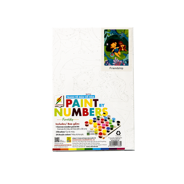  Tranh Tô Màu Số Hoá FRIENDSHIP A4-Colormate 