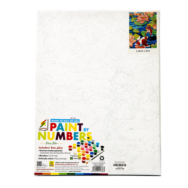  Tranh Tô Màu Số Hoá LOTUS LAKE A3-Colormate 