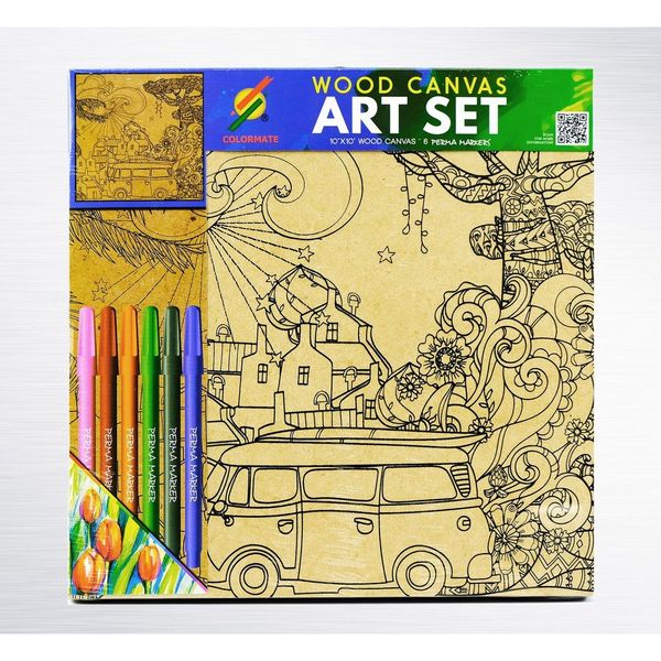  CANVAS GỖ Ô TÔ (10x10) WOOD-CANVAS2-Colormate 