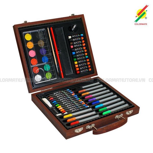  Bộ Màu Vẽ Hộp Gỗ MS-82W-Colormate 