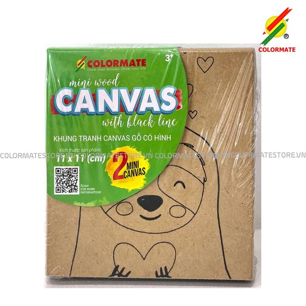  BỘ 2 CANVAS GỖ NHỎ CÓ HÌNH-Colormate 