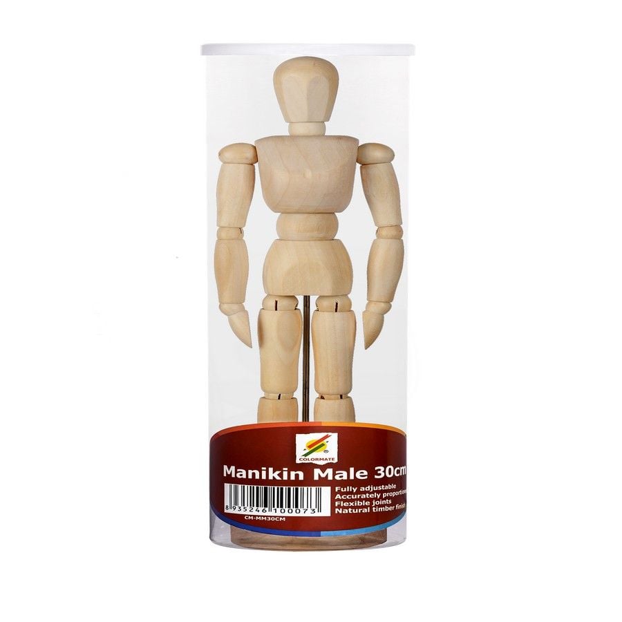 Mô Hình Người Gỗ Size 30cm  Colormate Art  Craft