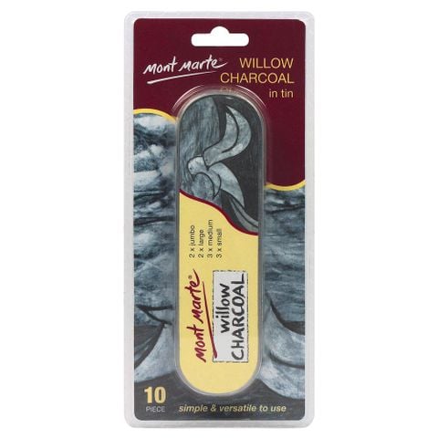 Bộ 10 Chì Willow Charcoal Hộp Thiếc