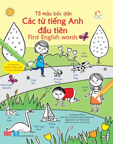 Tô màu bóc dán - Các từ tiếng Anh đầu tiên - First English Words_ST_USB