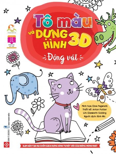  Tô màu và dựng hình 3D - Động vật 