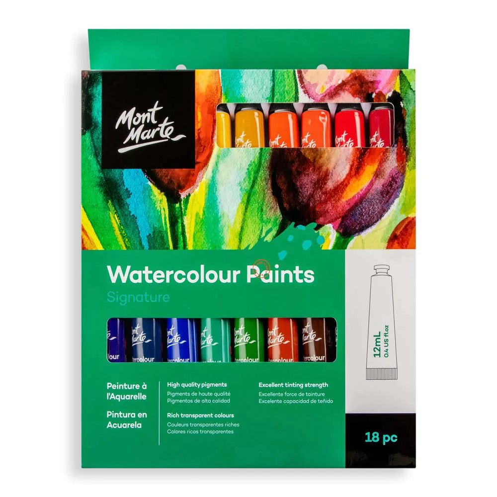MM Watercolour Paints 18pc x 12ml Colormate Art & Craft