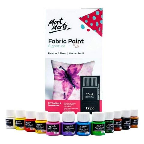 MM Fabric Paint Set 12pc x 20ml