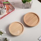  Miếng gỗ tròn trang trí đá 