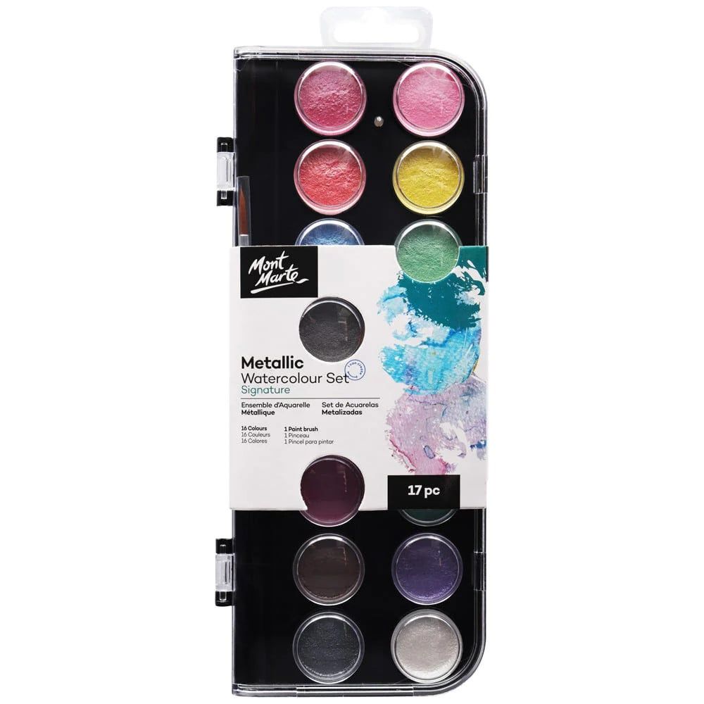 MM Metallic Watercolour Cake Set 17pc