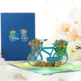  Thiệp 3D Xe Đạp Hoa 