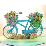  Thiệp 3D Xe Đạp Hoa 