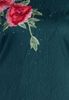 Bộ áo dài nữ kết cườm vân gỗ cách tân hoa hồng đỏ - Rêu