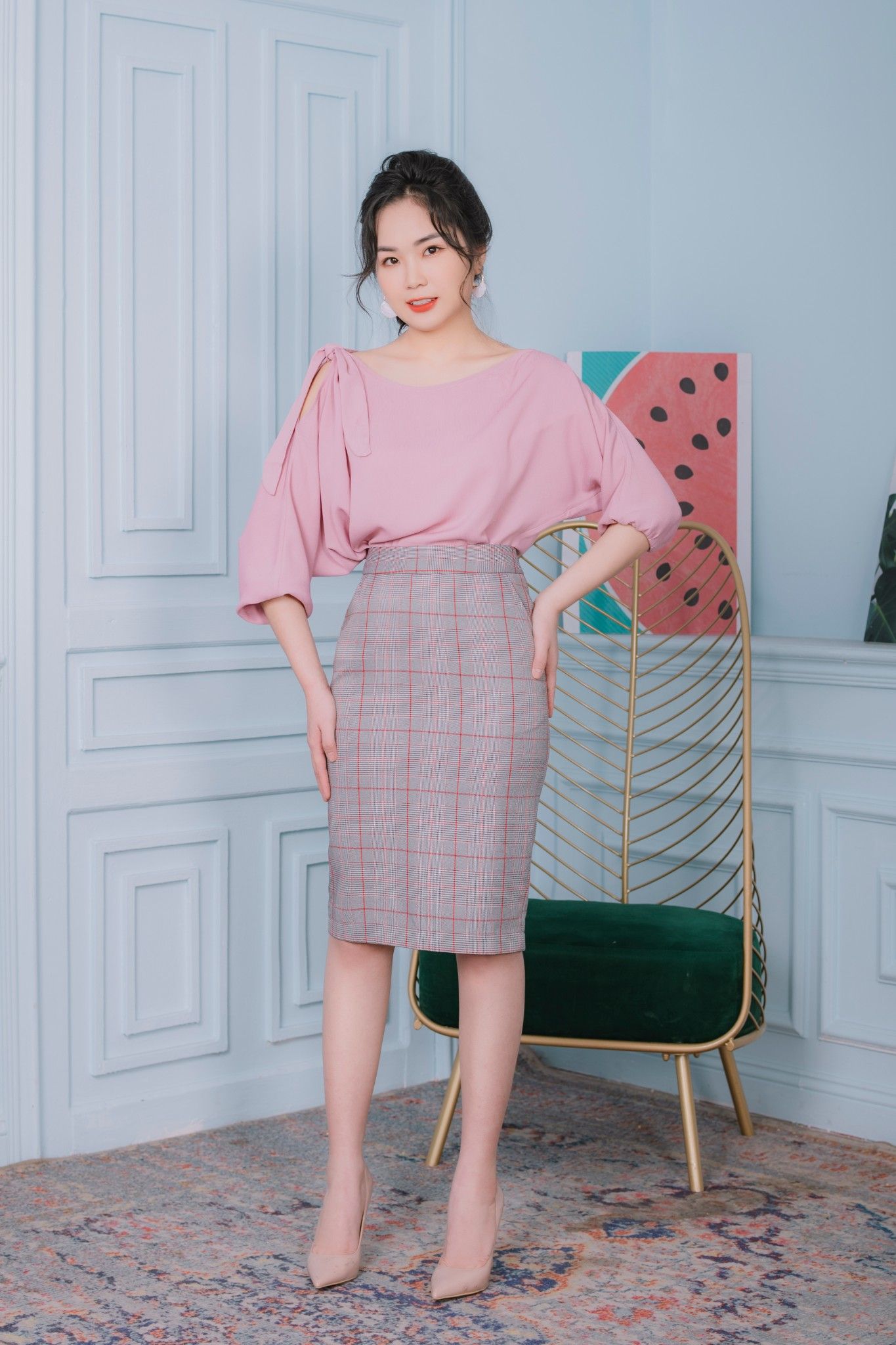 chân váy bút chì caro giá tốt Tháng 7 2023  Mua ngay  Shopee Việt Nam