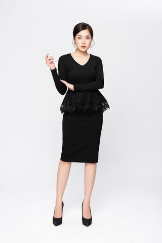 Bộ áo và chân váy nữ chân váy peplum