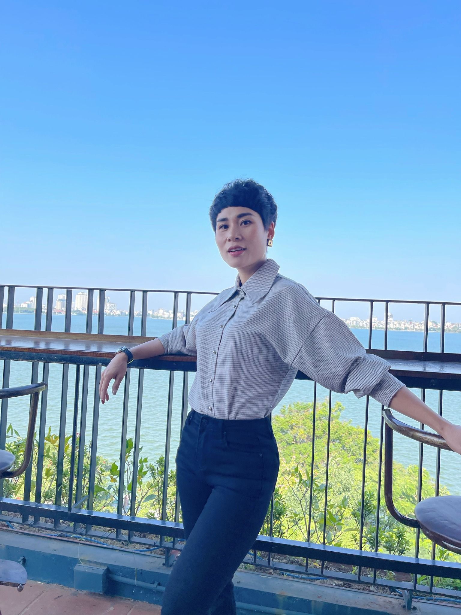 Áo sơ mi kiểu công sở chiffon dáng suông  Thời trang Pantio