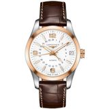 Đồng hồ Longines Conquest Classic GMT vàng hồng L2.799.5.76.3