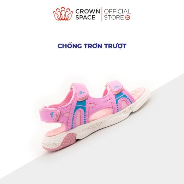 Dép Sandal Quai Hậu Bé Gái Cao Cấp, Êm Ái, Chống Hôi Chân | Crown Space CRUK541