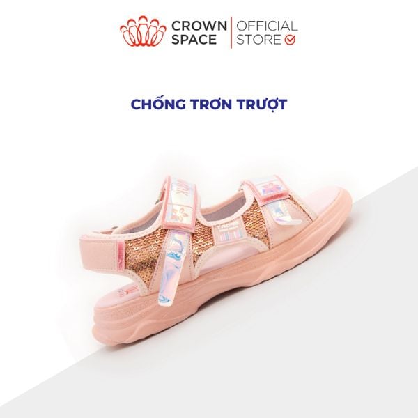 Dép Sandal Quai Hậu Bé Gái Nhẹ Êm, Chống Hôi Chân | Crown Space CRUK545