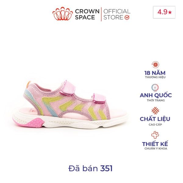 Dép Quai Hậu Bé Gái Cao Cấp, Êm Nhẹ, Nữ Tính | Crown Space CRUK546